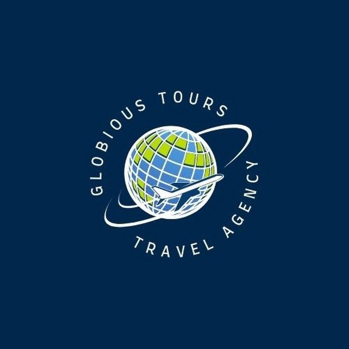 Blue travel logo